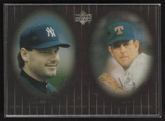 2000 Upper Deck Legends #R3 Roger Clemens / Nolan Ryan Reflections in Time