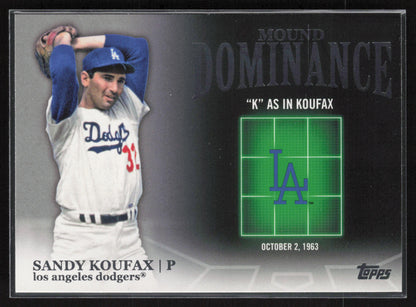 2012 Topps #MD-3 Sandy Koufax Mound Dominance