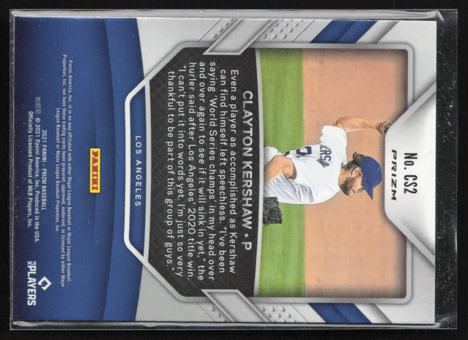2021 Panini Prizm #CS2 Clayton Kershaw Championship Stage Silver Prizm
