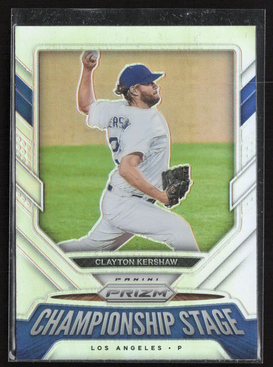 2021 Panini Prizm #CS2 Clayton Kershaw Championship Stage Silver Prizm