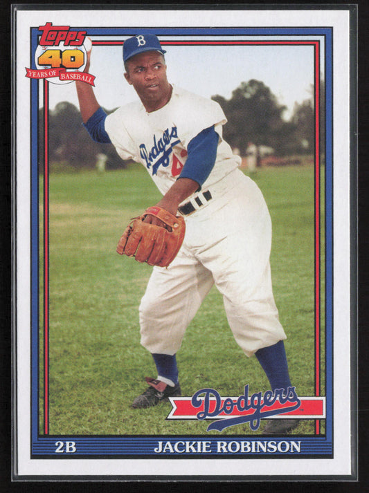 2021 Topps Archives #190c Jackie Robinson 70 Years of Baseball Emblem