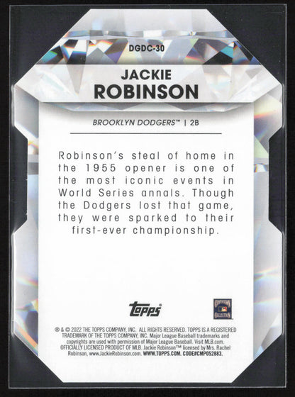 2022 Topps #DGDC-30 Jackie Robinson Diamond Greats Die Cuts