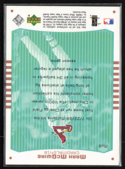 2000 Upper Deck #Mc9 Mark McGwire Power Mark