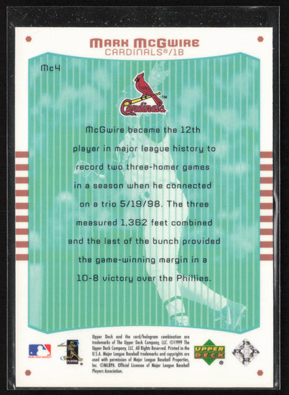 2000 Upper Deck #Mc4 Mark McGwire Power Mark
