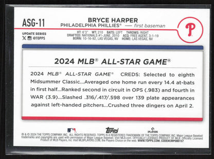 2024 Topps Update #ASGC-11 Bryce Harper