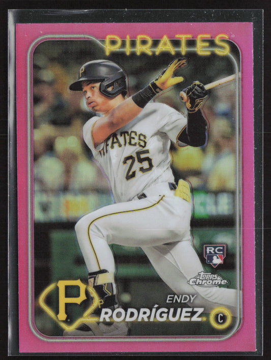 2024 Topps Chrome #295 Endy Rodríguez Pink Refractors