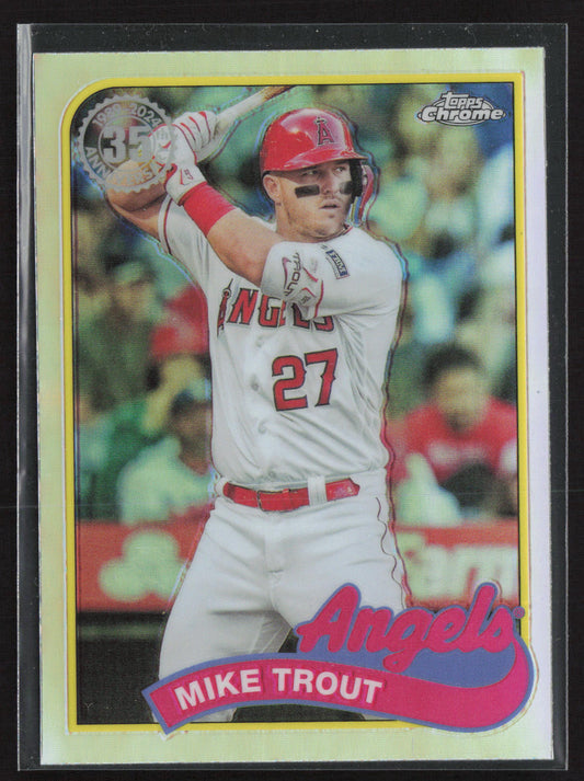 2024 Topps Chrome #89CB-1 Mike Trout 1989 Topps Baseball 35th Anniversary