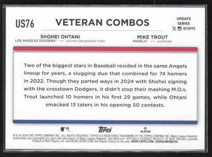 2024 Topps Update #US76 How You Been? - (Shohei Ohtani / Mike Trout) Holiday