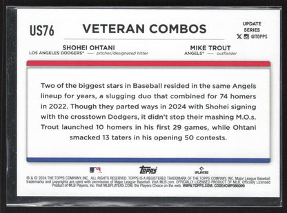 2024 Topps Update #US76 How You Been?: Solo (Shohei Ohtani / Mike Trout)