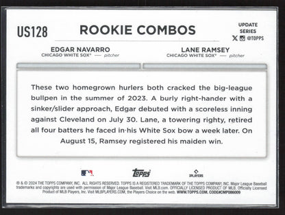 2024 Topps Update #US128 Lane Ramsey / Edgar Navarro RCOM