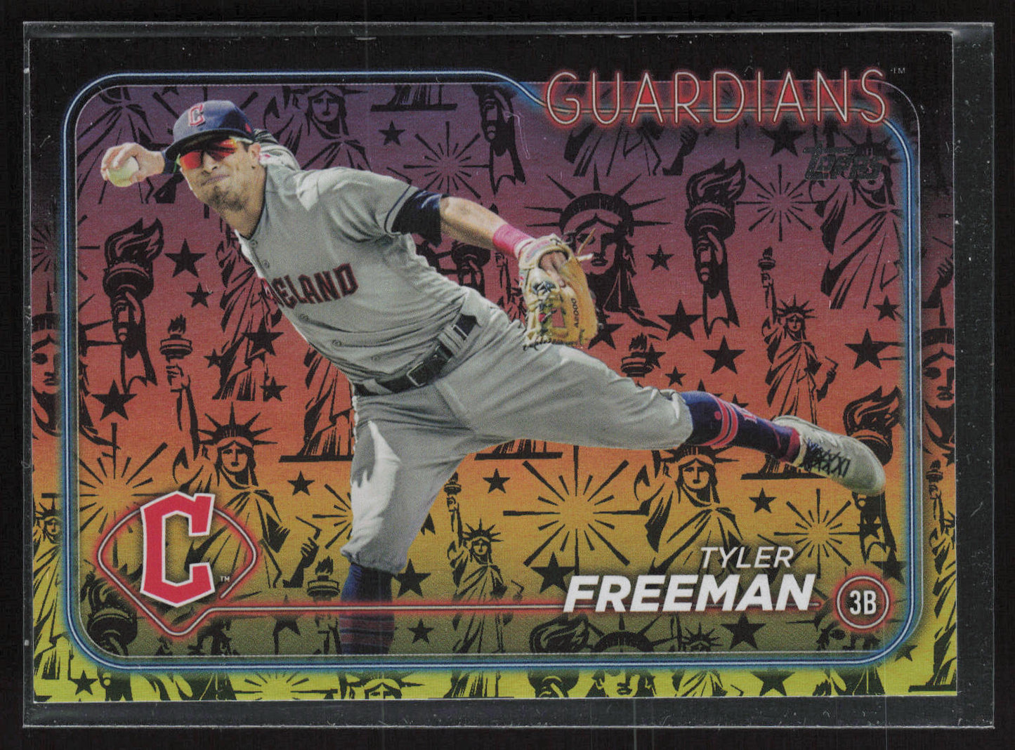 2024 Topps #353 Tyler Freeman Holiday Statue of Liberty