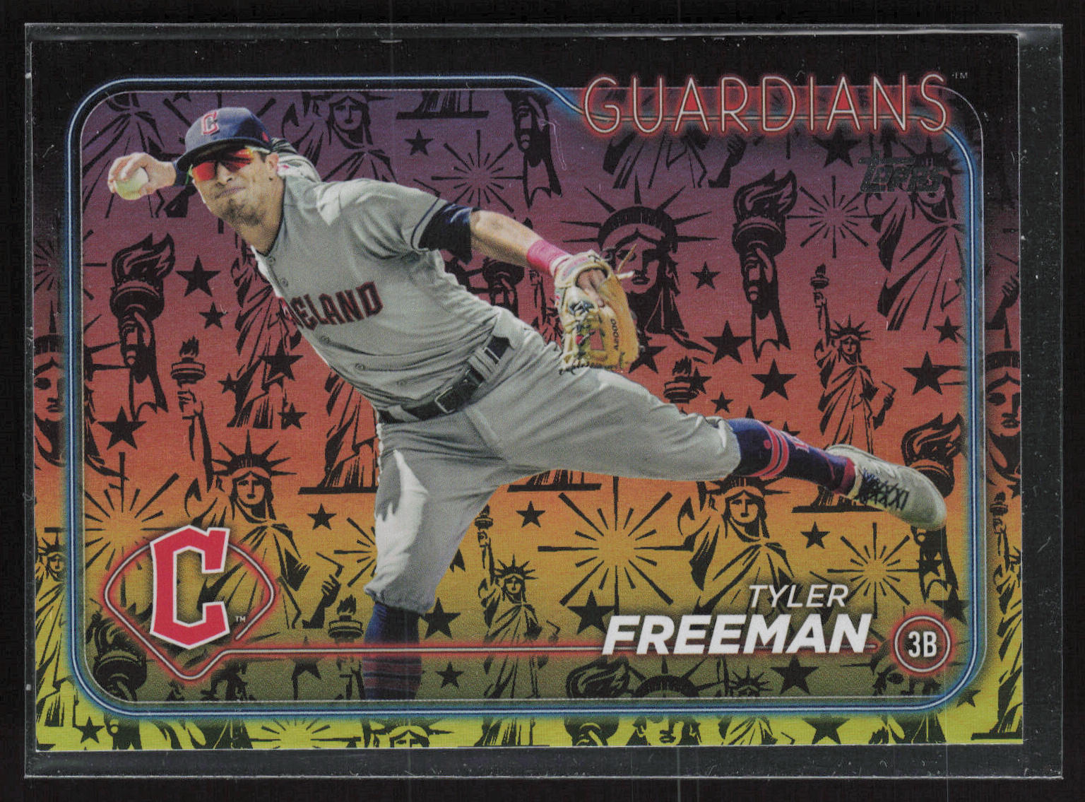 2024 Topps #353 Tyler Freeman Holiday Statue of Liberty