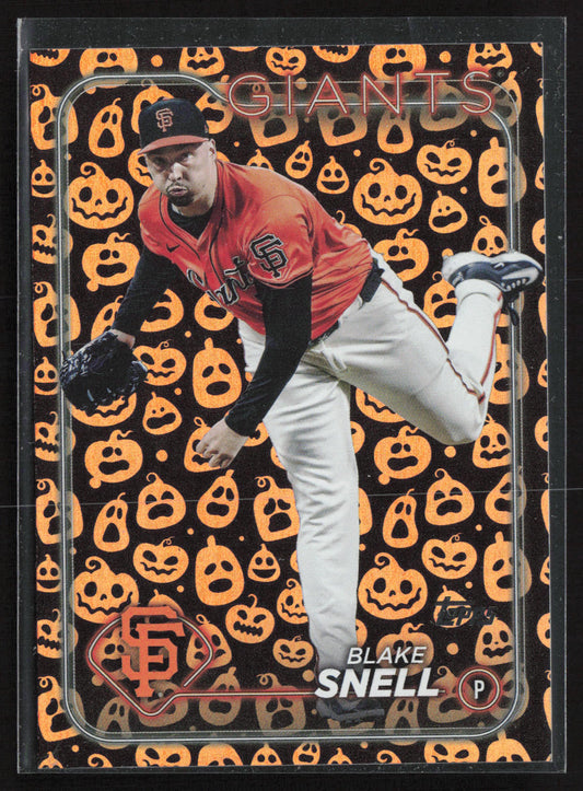 2024 Topps Update #US57 Blake Snell Holiday Jack O'Lanterns