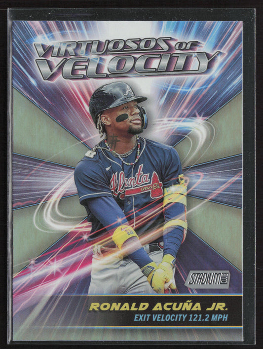 2024 Stadium Club #VV-1 Ronald Acuna Jr. Virtuosos of Velocity