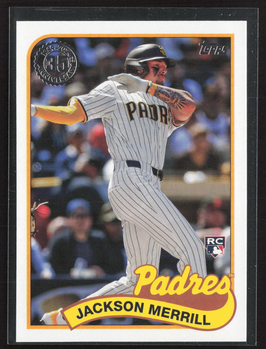 2024 Topps Update #89US-35 Jackson Merrill 1989 Topps Baseball 35th Anniversary