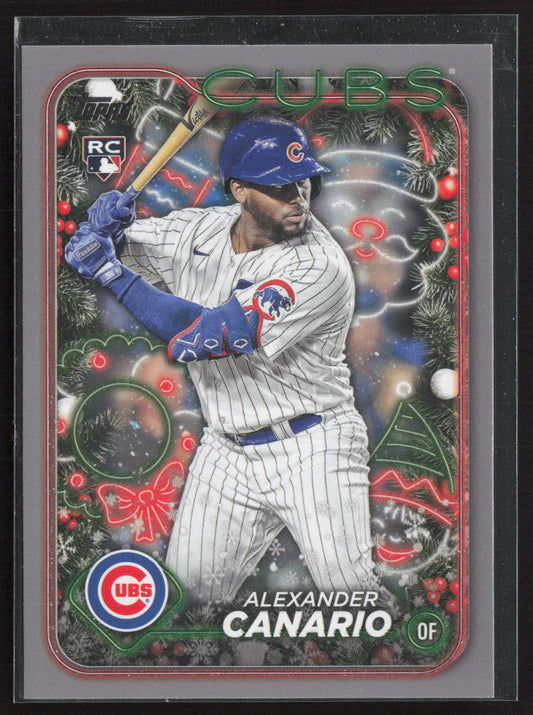 2024 Topps Holiday #H86 Alexander Canario Silver Glitter
