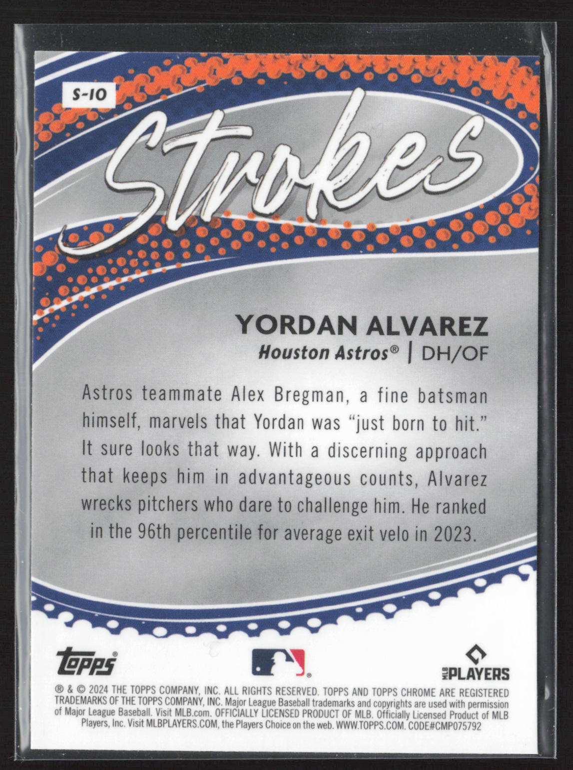 2024 Topps Chrome #S-10 Yordan Alvarez Strokes