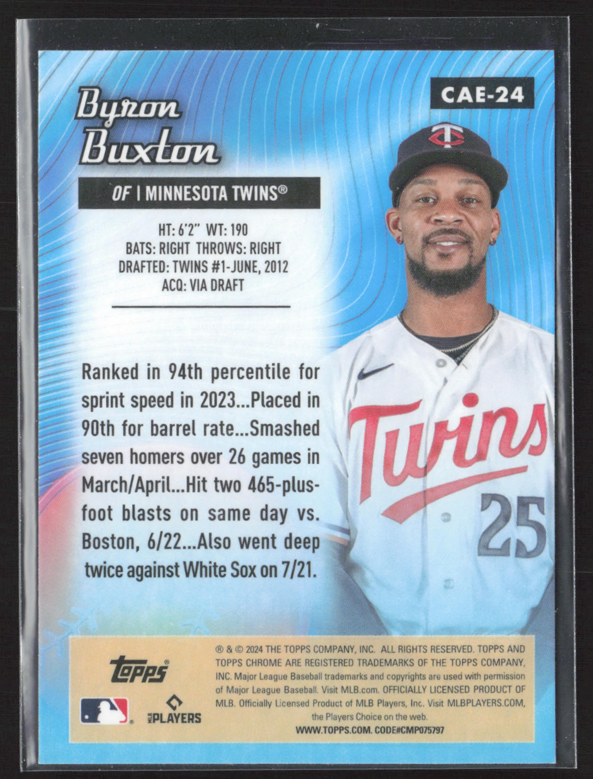 2024 Topps Chrome #CAE-24 Byron Buxton Chrome All-Etch