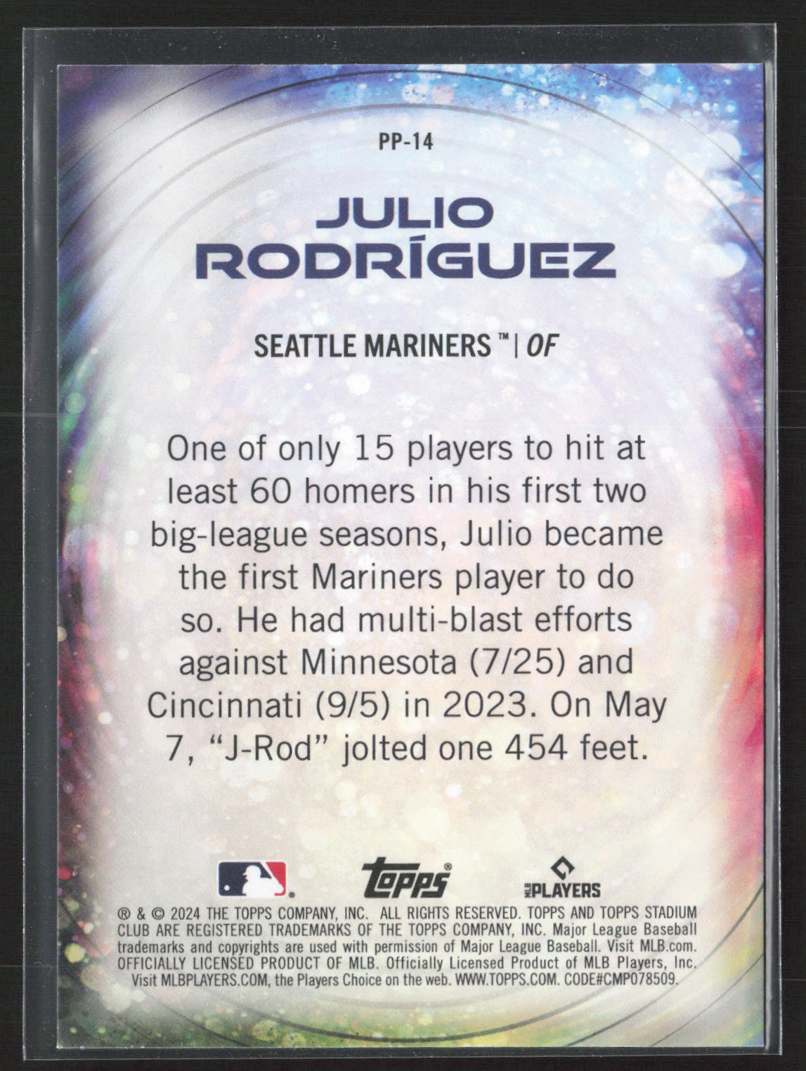 2024 Stadium Club #PP-14 Julio Rodríguez Power Packed