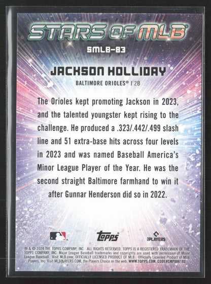 2024 Topps Update #SMLB-83 Jackson Holliday Stars of MLB