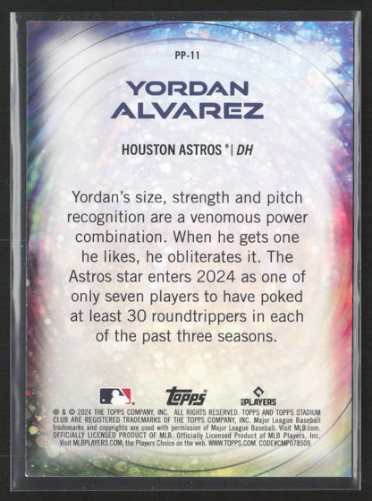 2024 Stadium Club #PP-11 Yordan Alvarez Power Packed