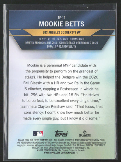 2024 Stadium Club #SF-11 Mookie Betts Special Forces