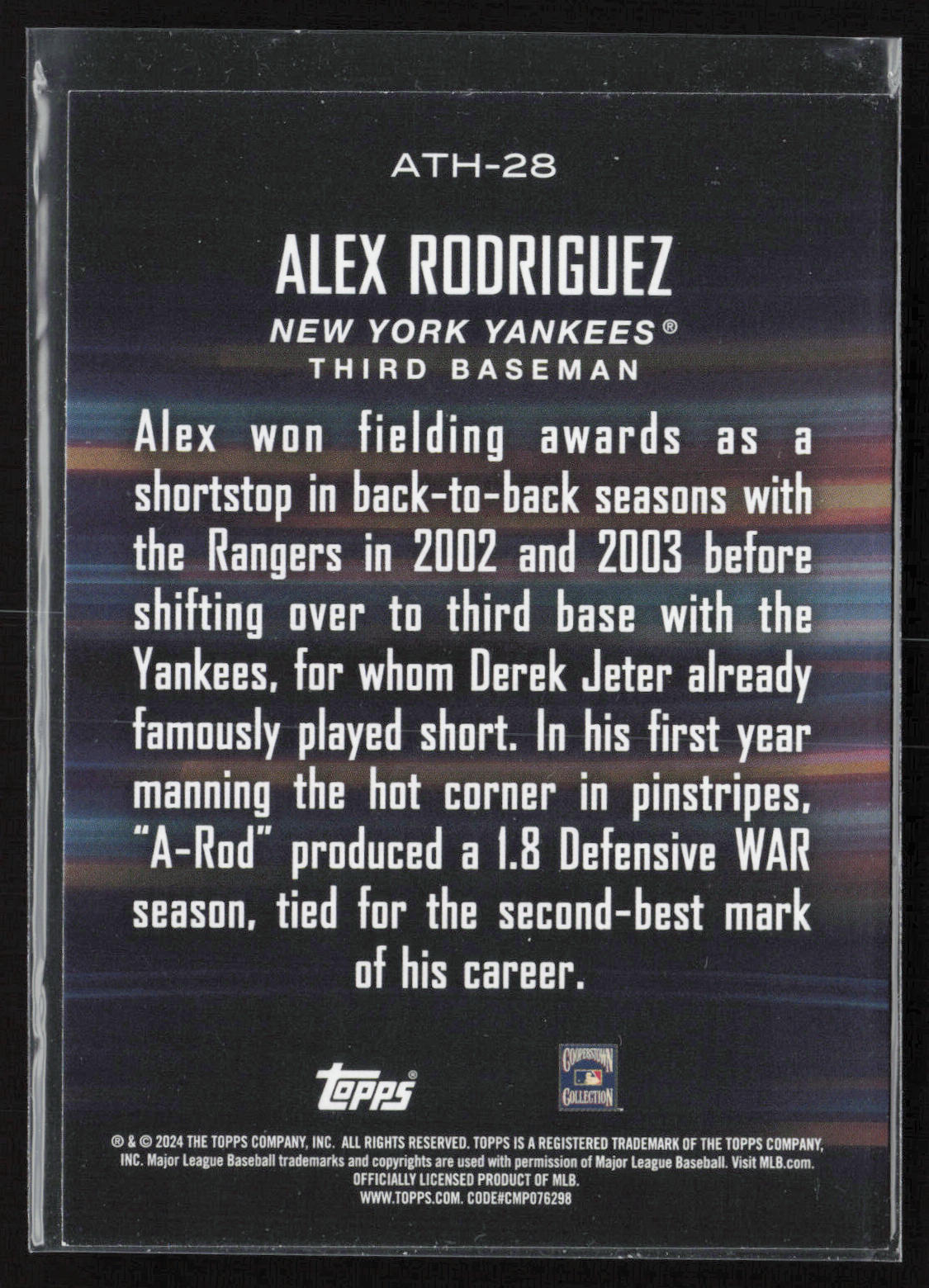 2024 Topps #ATH-28 Alex Rodriguez Around the Horn