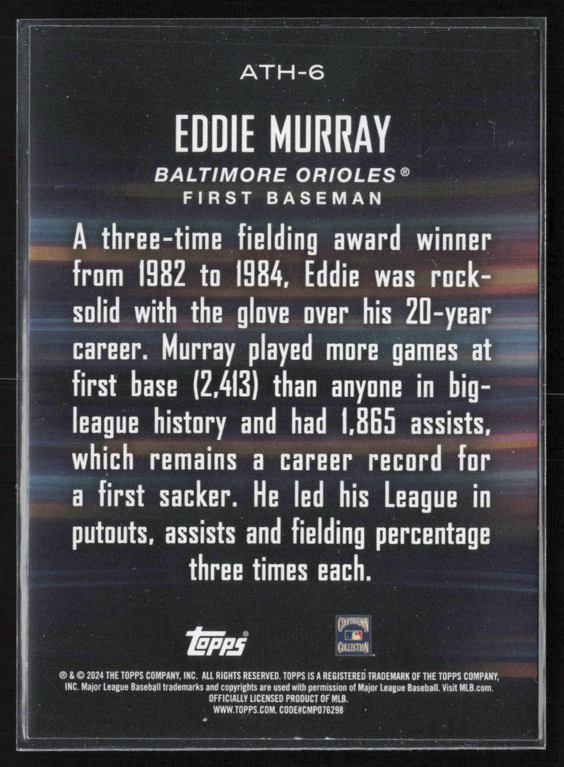 2024 Topps #ATH-6 Eddie Murray Around the Horn
