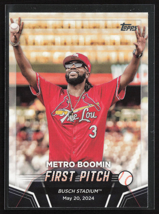 2024 Topps Update #FP-9 Metro Boomin First Pitch Black #/299