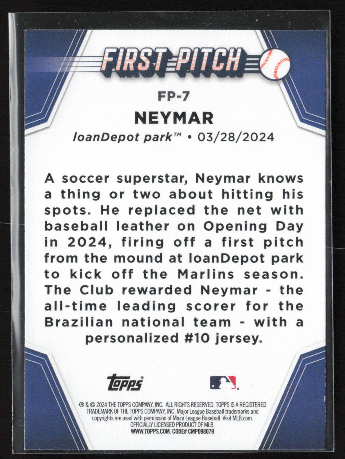 2024 Topps Update #FP-7 Neymar First Pitch