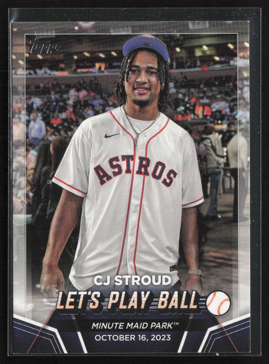 2024 Topps #PB-1 CJ Stroud Let's Play Ball Gold #/50