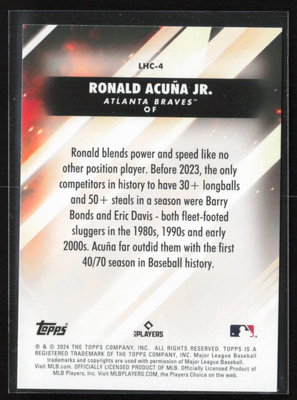2024 Topps Update #LHC-4 Ronald Acuña Jr. Let Him Cook