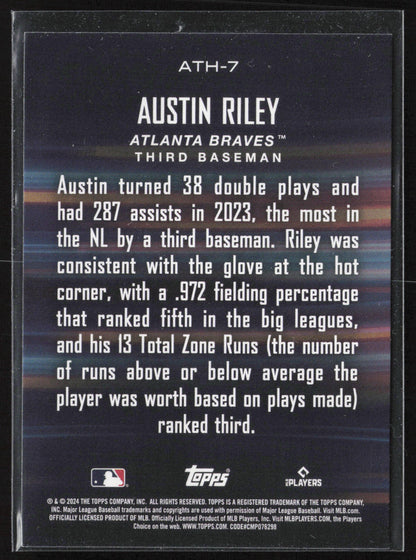 2024 Topps #ATH-7 Austin Riley Around the Horn