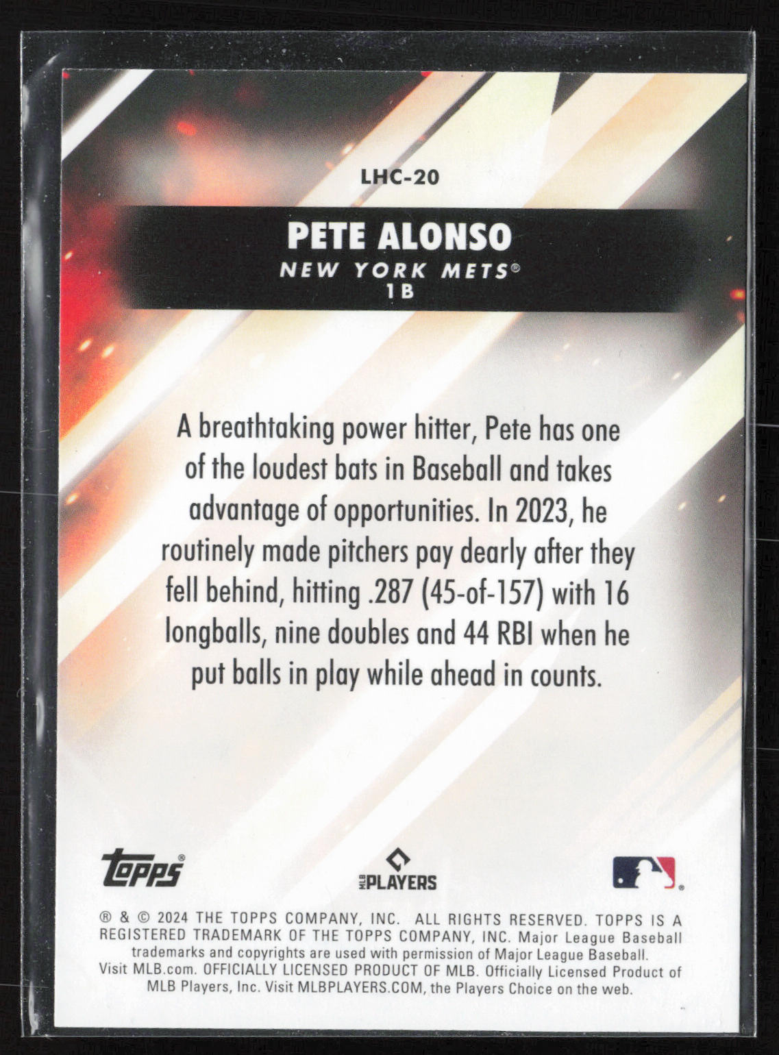 2024 Topps Update #LHC-20 Pete Alonso Let Him Cook