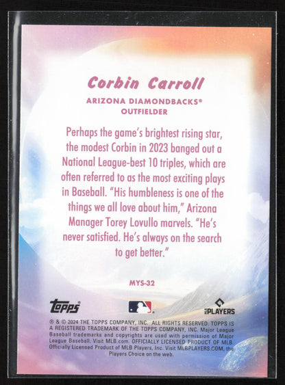 2024 Topps Update #MYS-32 Corbin Carroll Mystical
