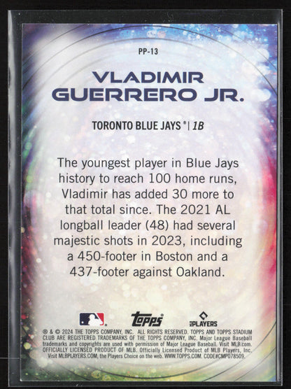 2024 Stadium Club #PP-13 Vladimir Guerrero Jr. Power Packed