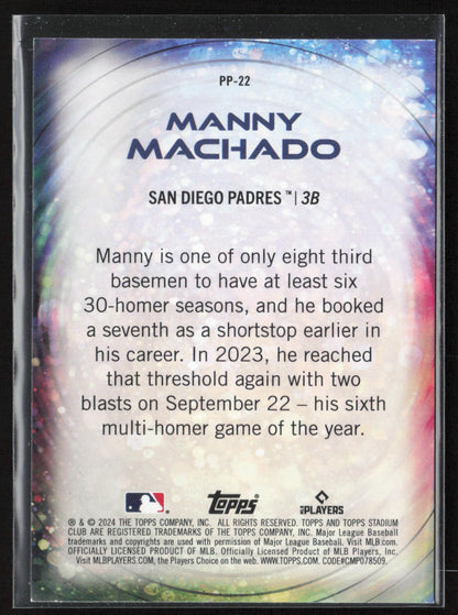 2024 Stadium Club #PP-22 Manny Machado Power Packed