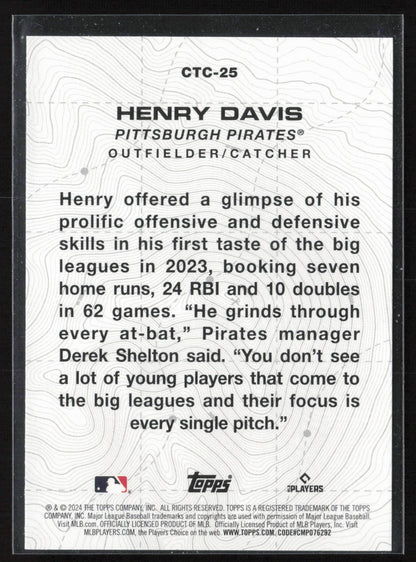 2024 Topps #CTC-25 Henry Davis City to City