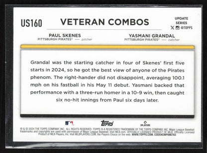 2024 Topps Update #US160 Duo An Immediate Hit: Skenes Gasses Up Grandal Holiday