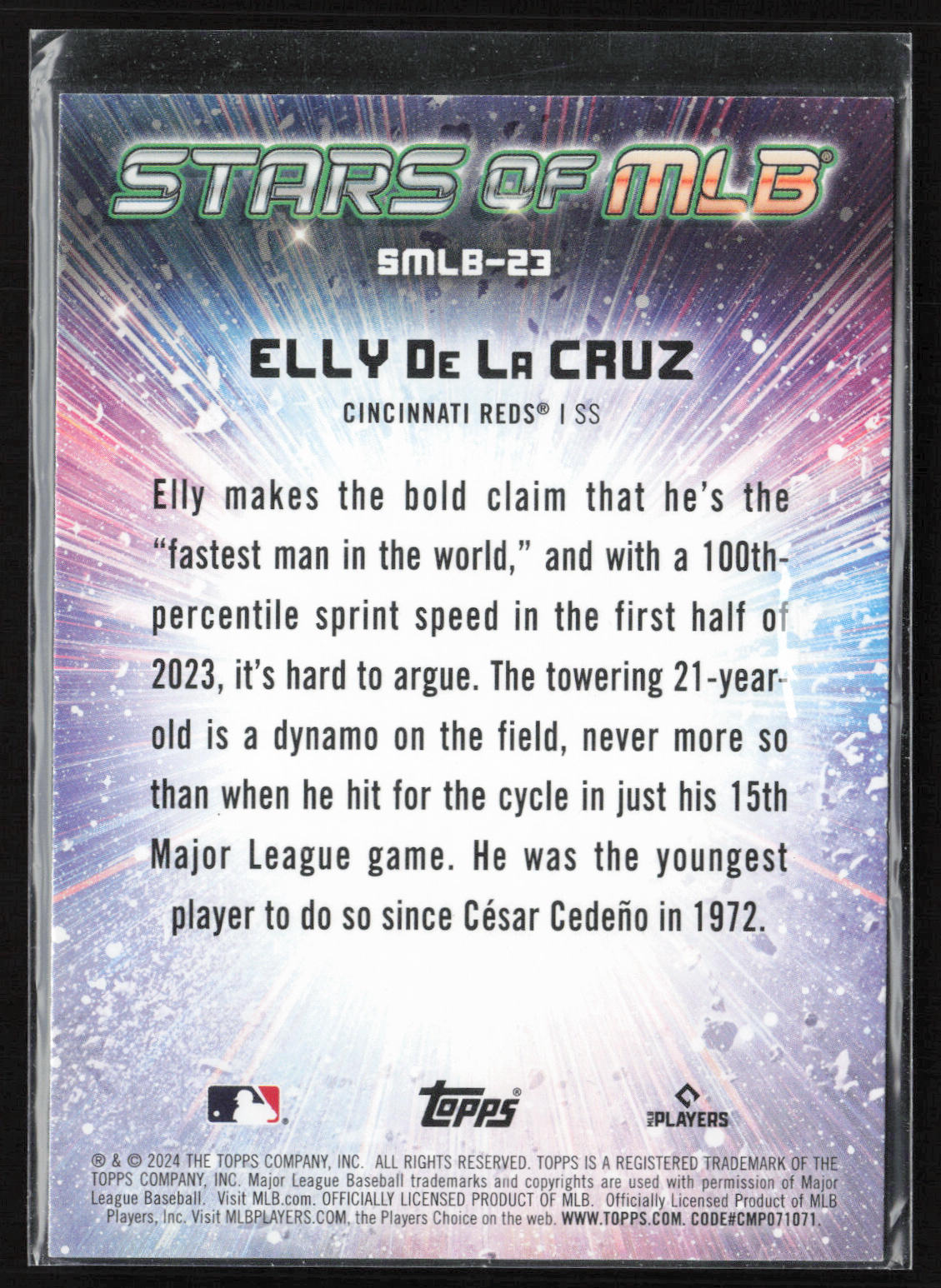 2024 Topps #SMLB-23 Elly De La Cruz Stars of MLB