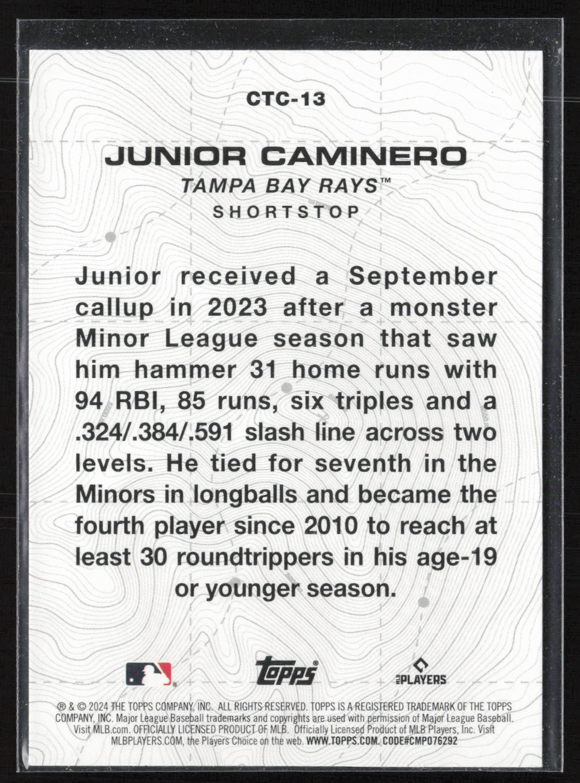 2024 Topps #CTC-13 Junior Caminero City to City