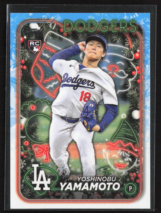 2024 Topps Holiday #H88 Yoshinobu Yamamoto