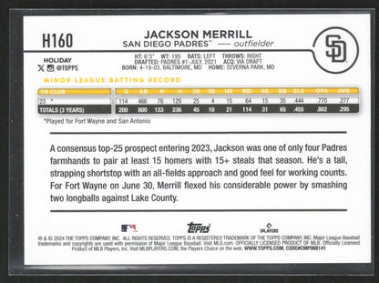 2024 Topps Holiday #H160 Jackson Merrill