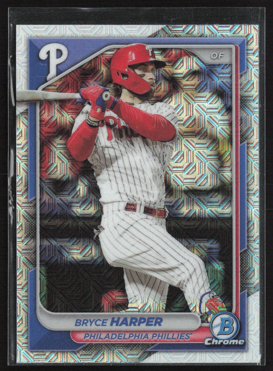 2024 Bowman #37 Bryce Harper Chrome Mojo Refractors