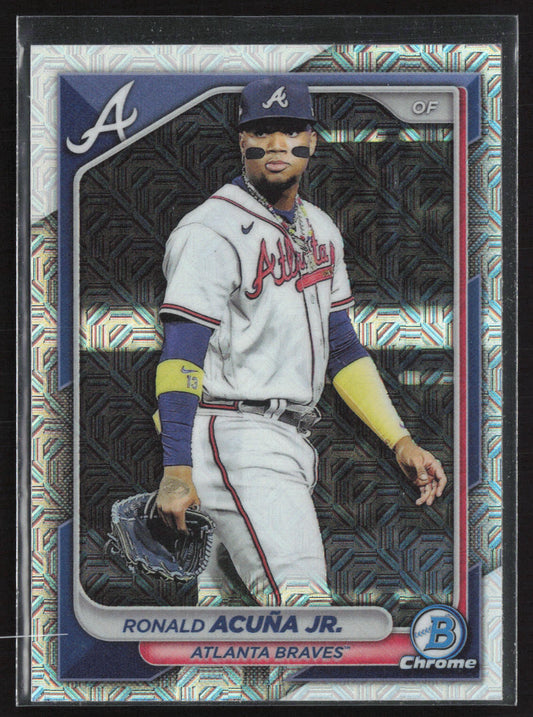 2024 Bowman #32 Ronald Acuña Jr. Chrome Mojo Refractors