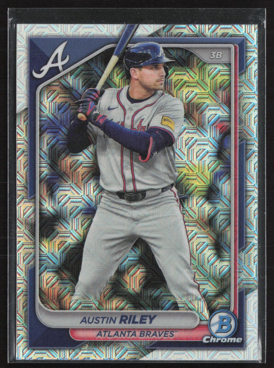2024 Bowman Chrome #28 Austin Riley Mojo Refractors