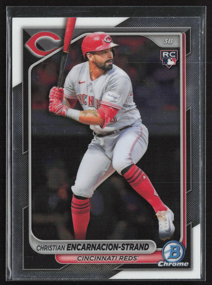 2024 Bowman Chrome #91 Christian Encarnacion-Strand Green Refractors #/99