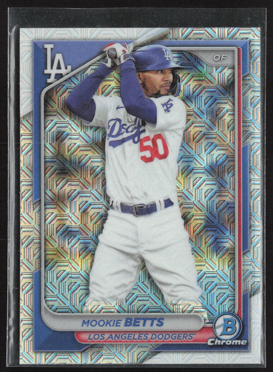 2024 Bowman #40 Mookie Betts Chrome Purple Mojo Refractors #/250