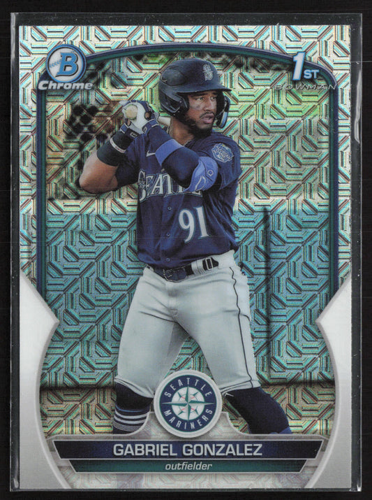 2023 Bowman #BCP-133 Gabriel Gonzalez Chrome Prospects Mojo Refractors