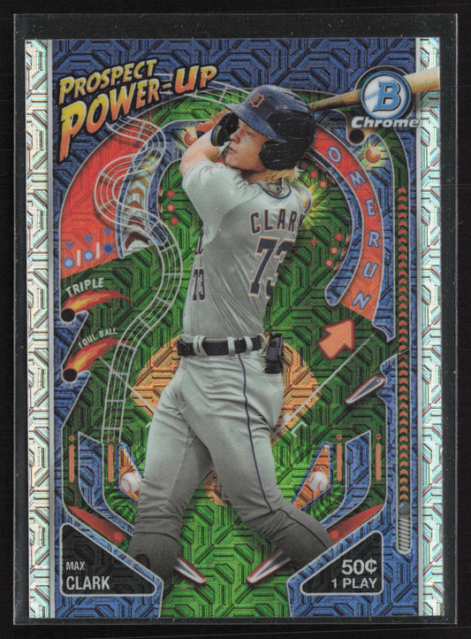 2024 Bowman #PP-12 Max Clark Prospect Power-Up Mojo Refractors